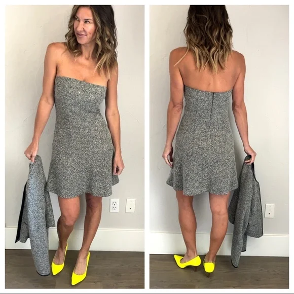 Bebe Herringbone Dress & Jacket | size 8 - Picture 5 of 7